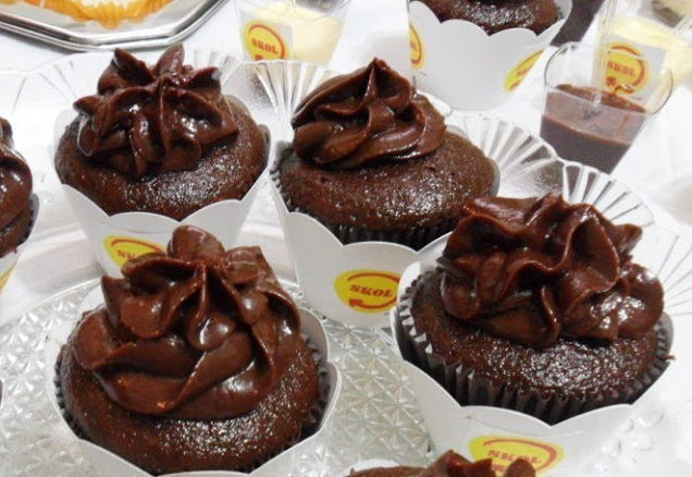 Cupcake de Chocolate com Cobertura de Nutella