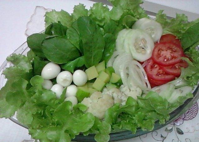 Salada colorida simples