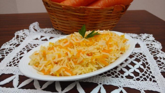 arroz com cenoura